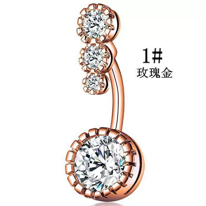 Пупочная подвеска (Emperor Jewelry) 316L нержавеющая сталь, сердечко и бант CZ, 16×1.0 мм