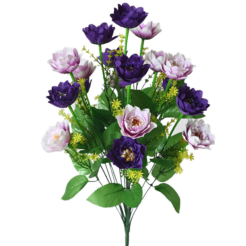 Flores simuladas 18 flores peonía cama de flores mixtas decoración de boda decoración de la sala de estar flores falsas ramo