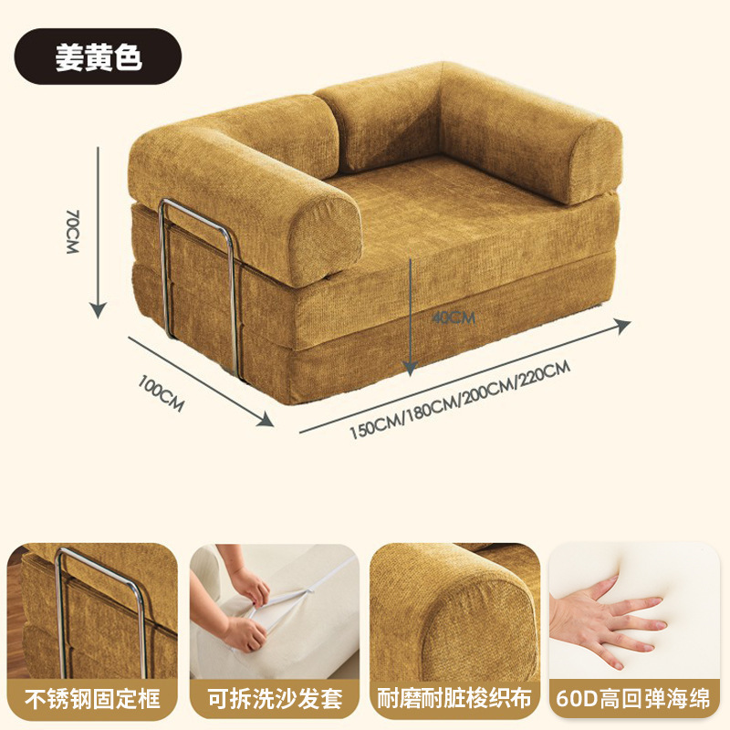 折叠沙发床一体两用客厅民宿双人沙发出租屋布艺沙发压缩沙发工厂|undefined
