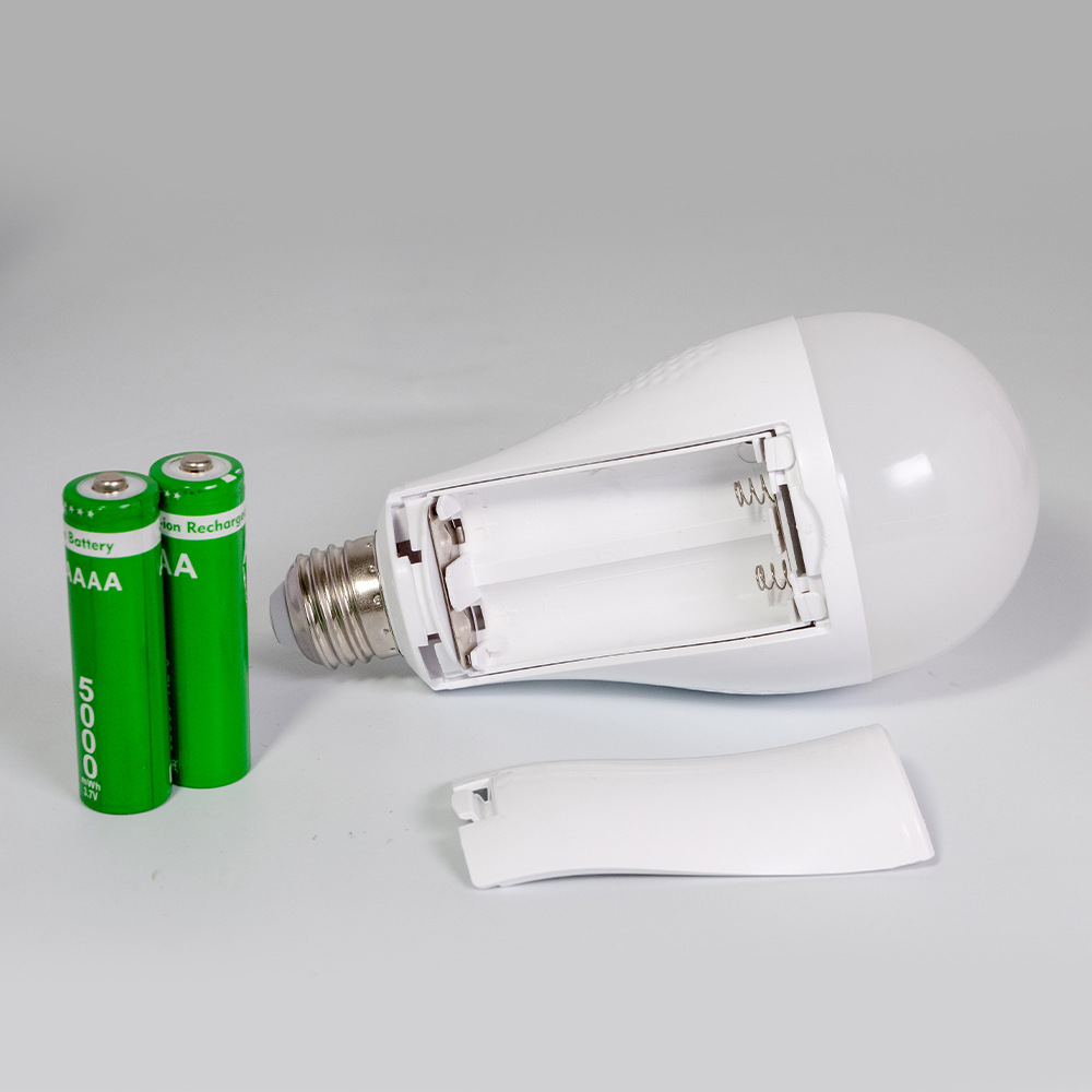 Nuevos productos de un solo compartimento de doble batería lámpara de emergencia de batería de litio bombilla LED extraíble lámpara de emergencia de batería fuera del hogar
