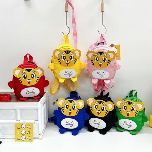 Mini Dual Shoulder Bag for Kindergarten  New Leisure Nylon Cute Tiger Dual Shoulder Backpack Factory Bulk
