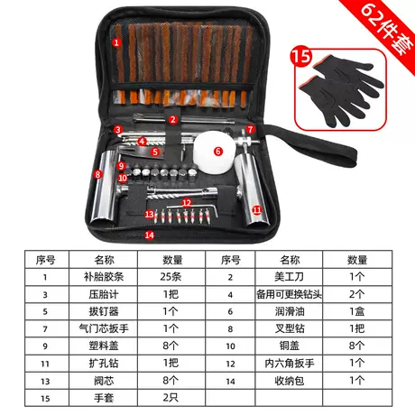 Cloth bag set of 62 pieces