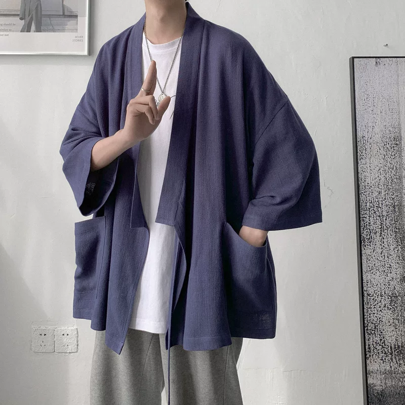 Shirt, thin trench coat for leisure, men's jacket, 2022, Korean style, oversize