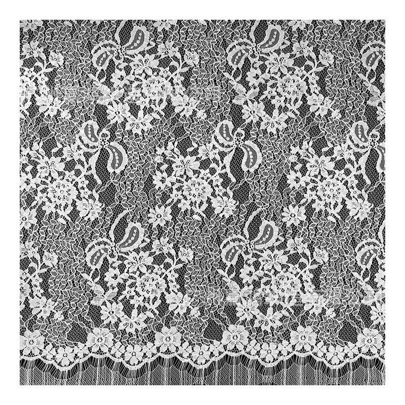 150 * 160 pestañas tela de encaje vestido de boda tela de encaje hueco tela de encaje tridimensional