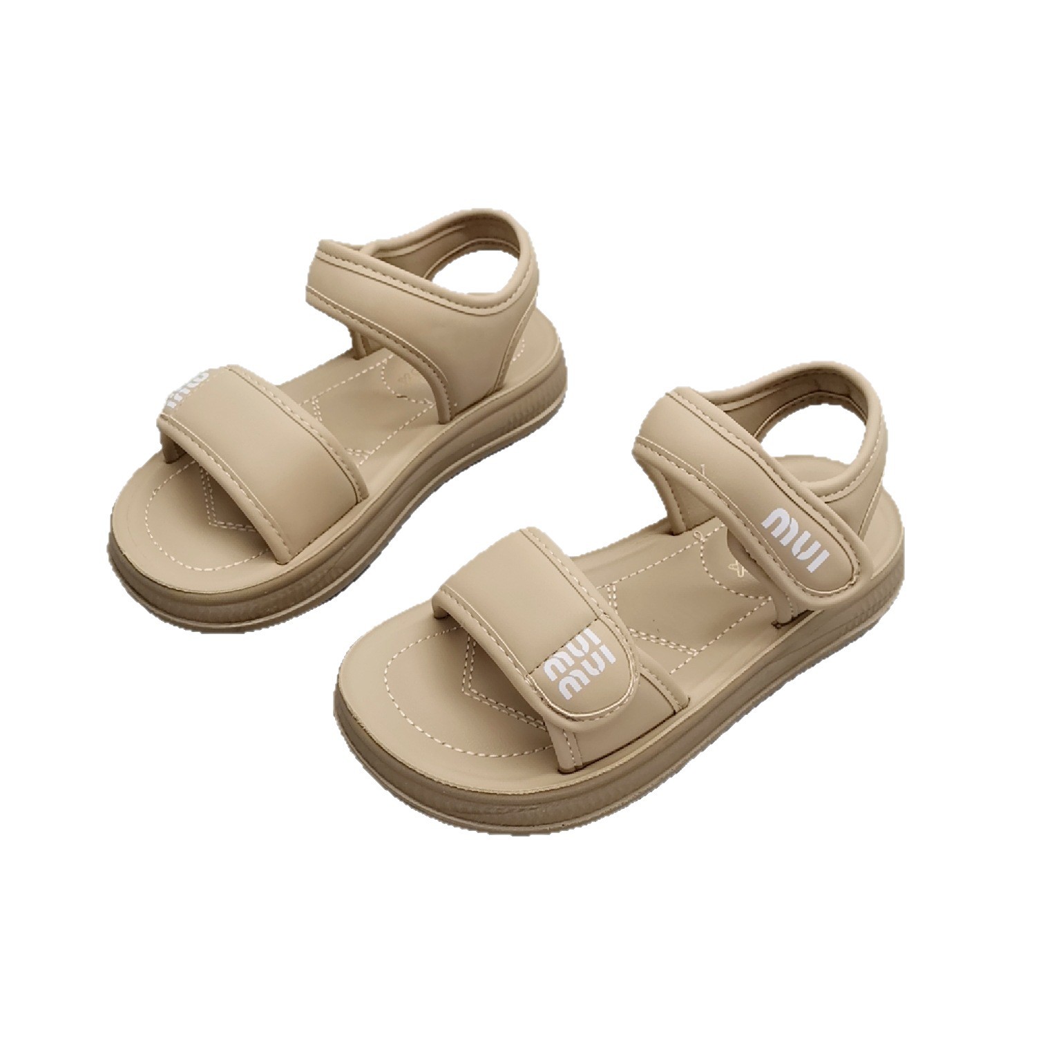 Sandalias retro para niñas, tallas 32-37, éxito de ventas de verano 2026, zapatos de princesa de goma antideslizantes, zapatos de playa
