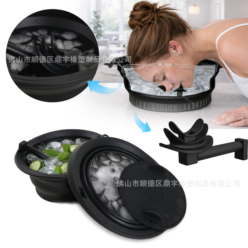 Amazon New Folding Washbasin Face Ice Care Washbasin Home Furnishing Portable Folding Washbasin