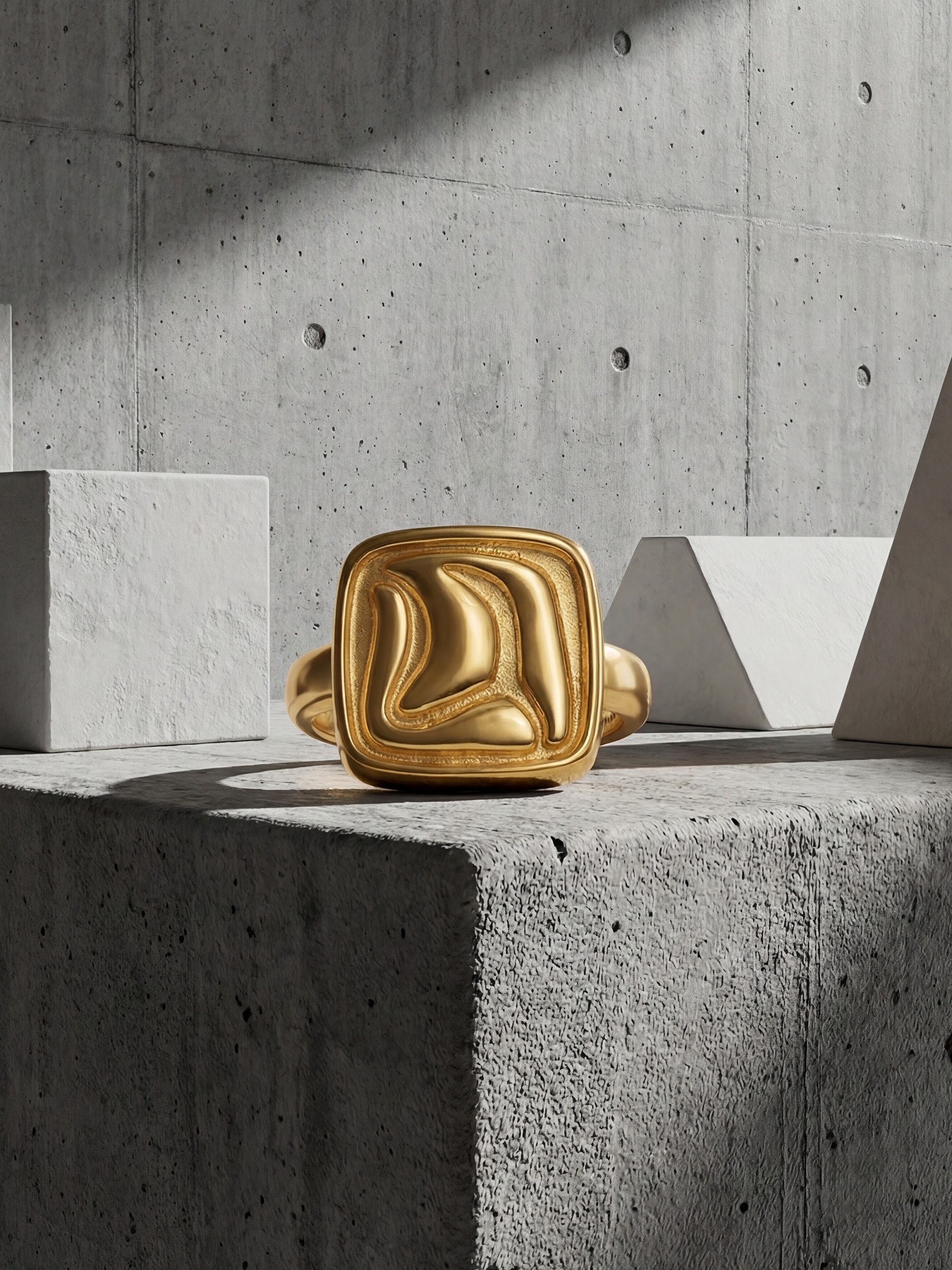 Mysterious Retro Geometric Open Ring Set Stainless Steel Jewelry_voghion.com