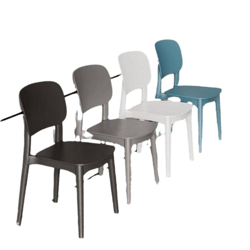 Sillas de plástico para el hogar, mesas de comedor, sillas de comedor cómodas, comerciales, modernas, taburetes simples, respaldos nórdicos.