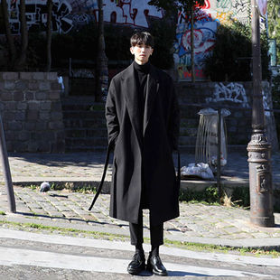 2023 Loose Woolen Coat for Men, Over-The-Knee Long Style, Warm Woolen Material Trench Coat, Woolen Coat for Men, Casual and Versatile