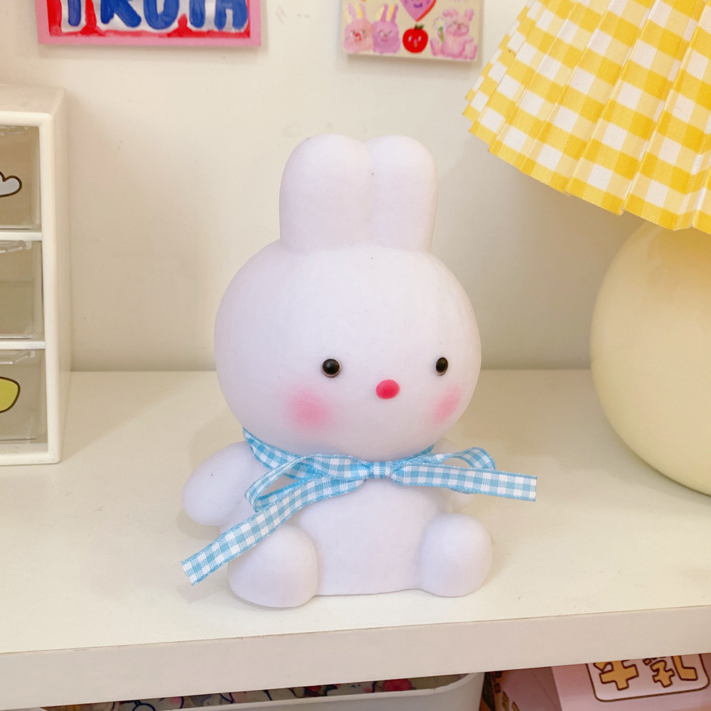 코코아 토끼-블루 리본