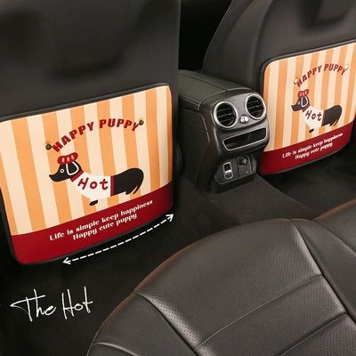Puppy lady cute cartoon chair back anti-kick cushion car seat chair back anti-fouling cushion short backpack suspension type