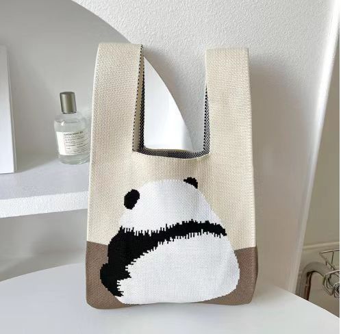 新款户外百搭针织托特包网红手办包包手机收纳包包ins女士手提包