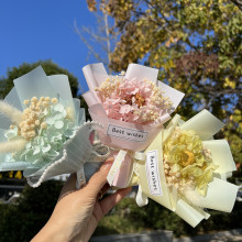 迷你干花永生绣球花满天星小花束生日情人节节日伴手礼送闺蜜女友