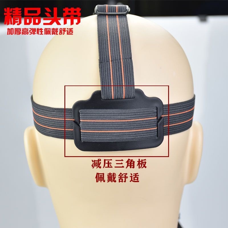 Headlamp strap is thick, durable, and highly elastic, with an adjustable size and strong light headlamp fixing accessory