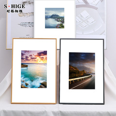 Simple aluminum alloy picture frame narrow side wall hanging simple photo frame a3A4 poster frame 4k8 open any size