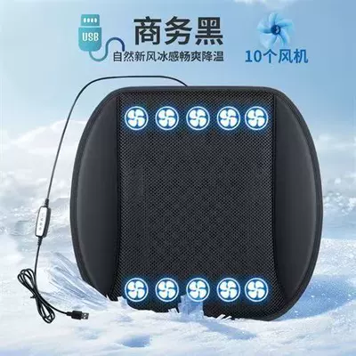Cool pad Ventilated Cooling Pad for Trucks - x-usb-air-cushion-business-black-10-fans