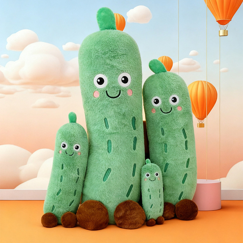 Cross-Border New Interesting Cucumber Pillow Plush Toy Doll Creative Simulation Cucumber Doll Children's Comfort Toy Cross-Border New Interesting Cucumber Pillow Plush Toy Doll Creative Simulation Cucumber Doll Children's Comfort Toy