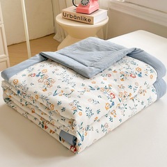 Machine Washable Cotton Summer Cool Air Conditioner Blanket Thin Summer Blanket 100% Pure Cotton Blanket Single Double Summer Children