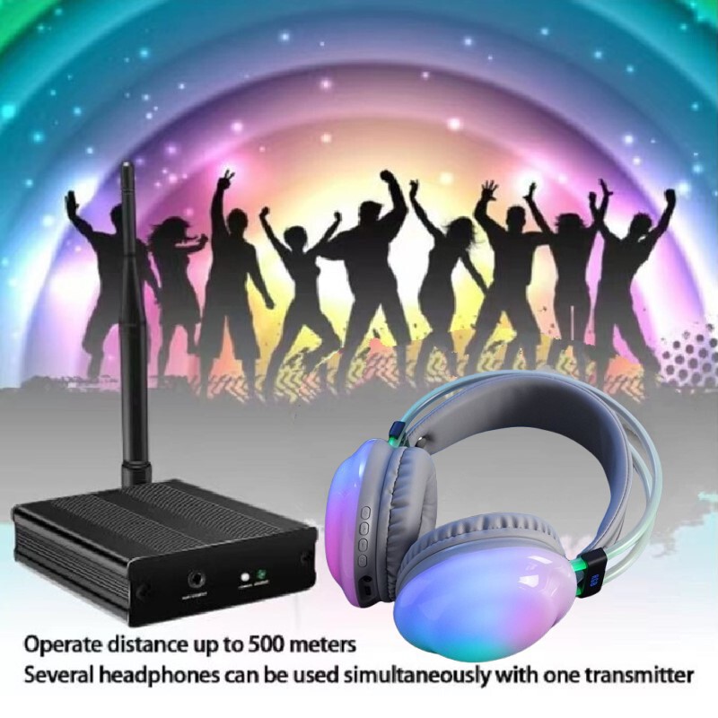 RF silent party FM disco UHF segment FM square outdoor networking teaching ball activity wireless headset