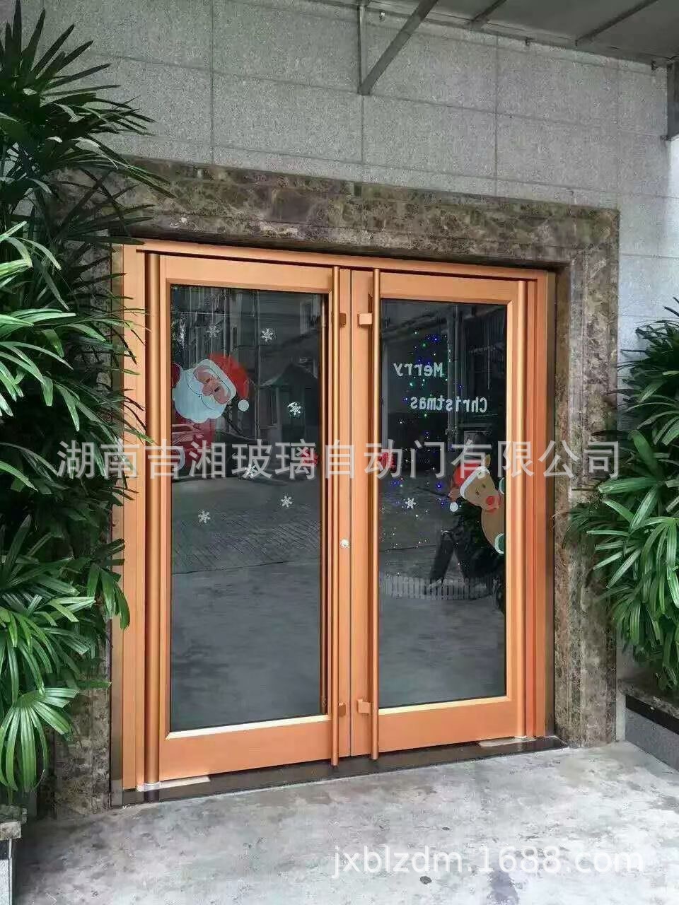 电动地弹簧门 钢化玻璃地弹簧门 钢化玻璃自动门 铝合金不锈钢门-阿里巴巴