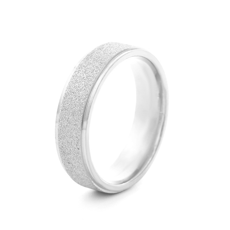 Joyería de acero Titanium vendedora caliente transfronteriza fabricante masculino del anillo esmerilado hueco del acero inoxidable del estilo europeo y americano de la cadena giratoria