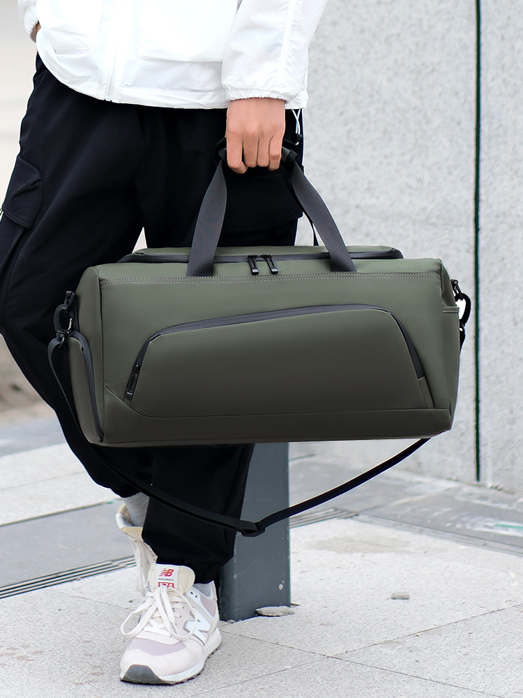Textura transfronteriza de hombres secos y húmedos separación bolsa de ejercicios bolsa de hombro portátil de gran capacidad bolsa de viaje de negocios simple reunión
