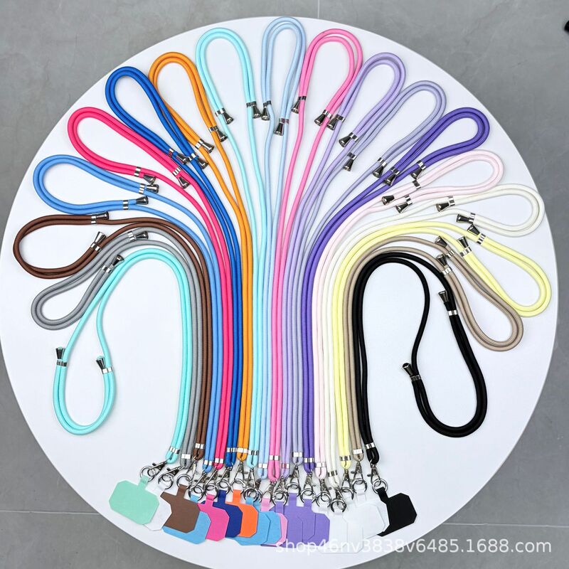 Adjustable metal buckle phone strap, crossbody style, available in multiple colors, anti-loss design, unisex, fashionable and creative