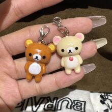 情侣可爱轻松熊手机挂件包包咕本小公仔装饰品卡册ccd相机挂饰