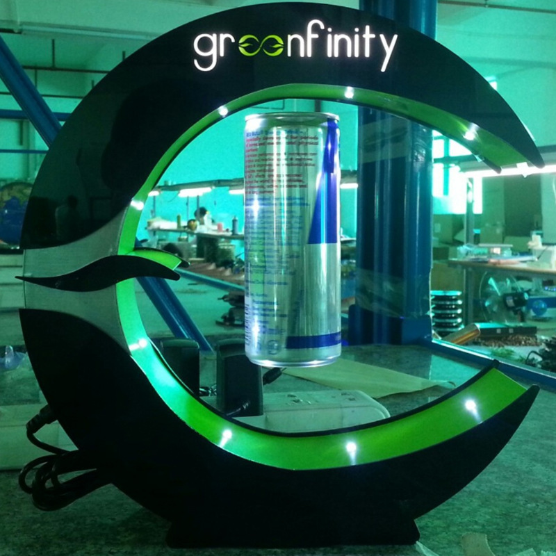 工厂提供亚克力展架喜力雪花青岛白酒洋酒磁悬浮展示架