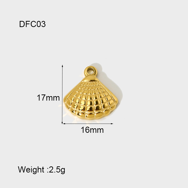 1 Pièce Étoile De Mer Forme De Cœur Coquille Acier Au Titane Placage Incruster Pendentif Bijoux Accessoires display picture 3