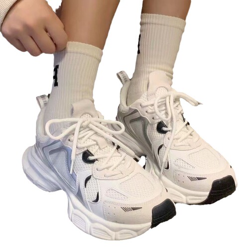 Old Dad Shoes Women 2024 Mesh Casual Running Sports Shoes Women Versatile Thick Sole Breathable Shoes Ins Trendy D-4