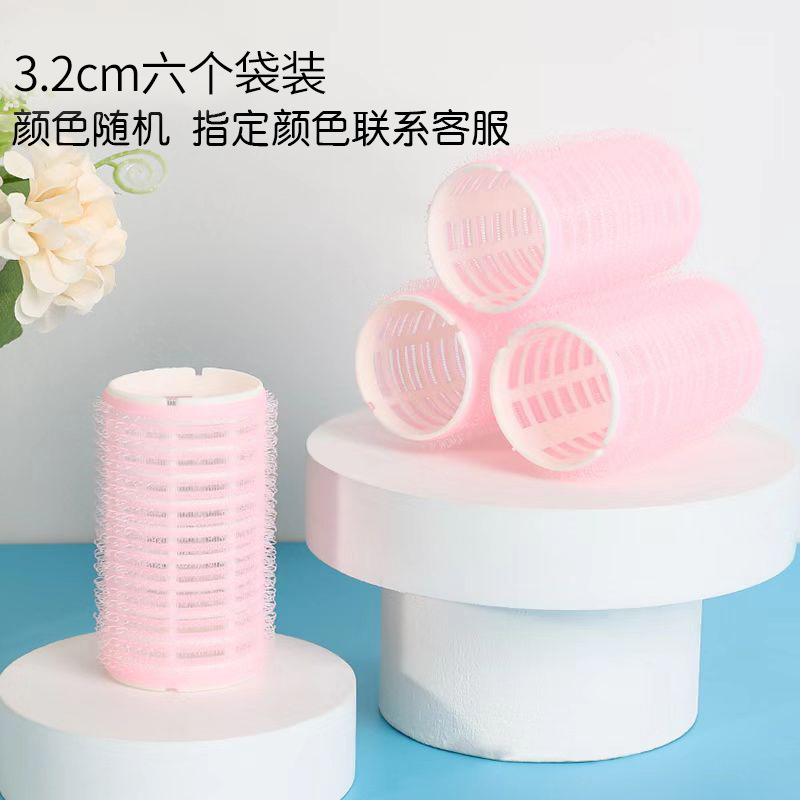 Yi Zhilian 6 bolsas rizador de cabello Raíz de cabello esponjoso cabello rizado Flejes de aire rollo rizador de cabello autoadhesivo Velcro no planchado