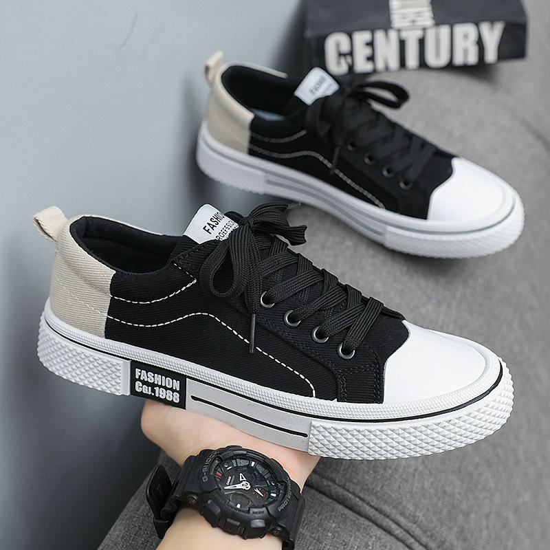 Красная холщовая обувь мужская 2025 новая летняя дышащая низкая банда нишевые ткани обувь для мальчиков тренд спорт досуг