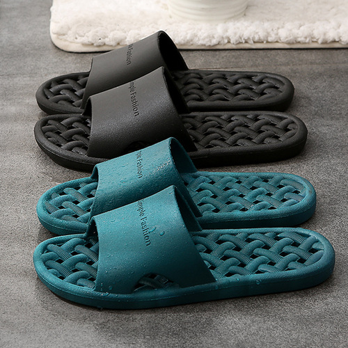 Hotel slippers wholesale bathroom leaking slippers home couple simple home bathing slippers bathroom hollow anti-slip