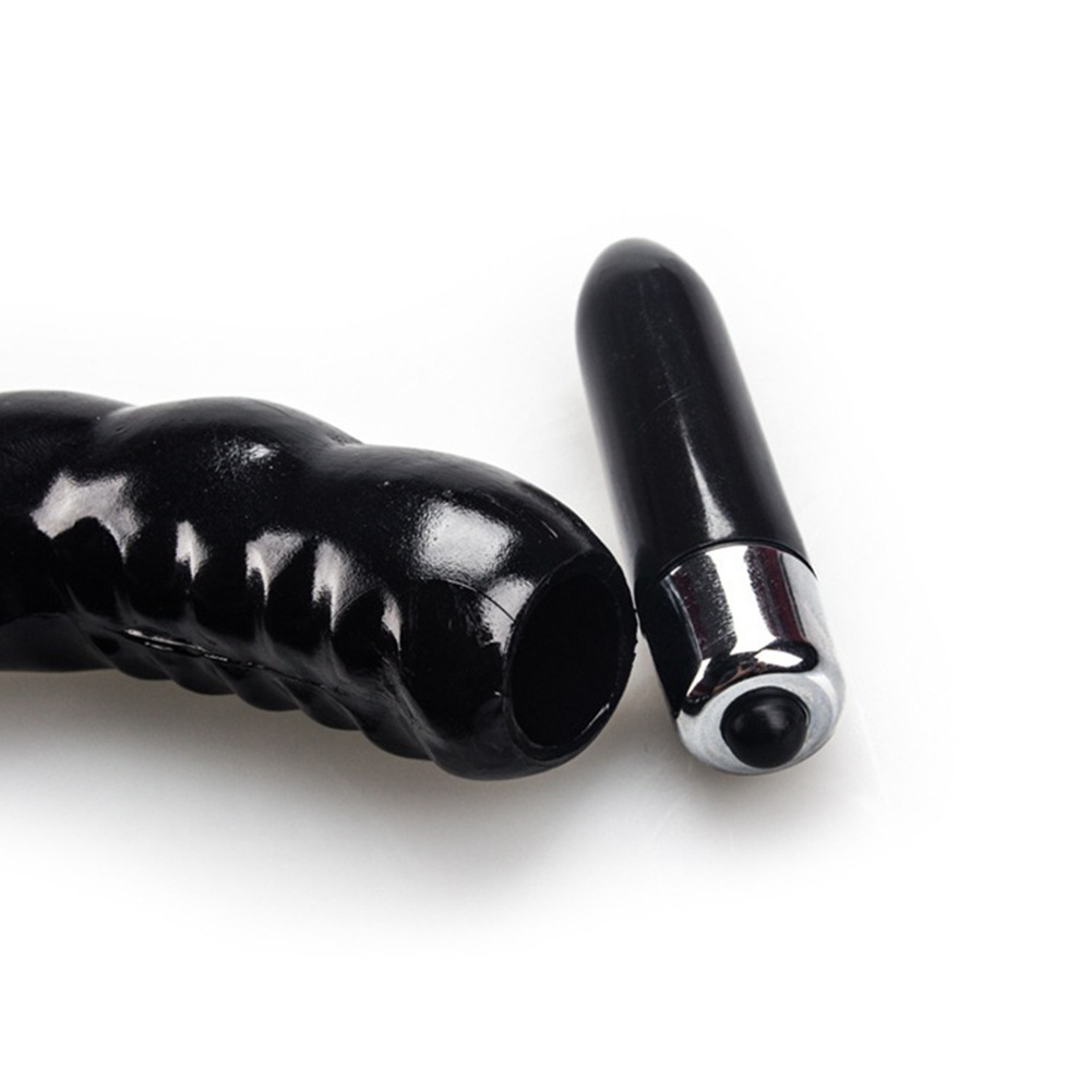 C-Type Electric Prostate Massager with Silicone Beads, ABS Anal Plug Vibrator — detail image 3