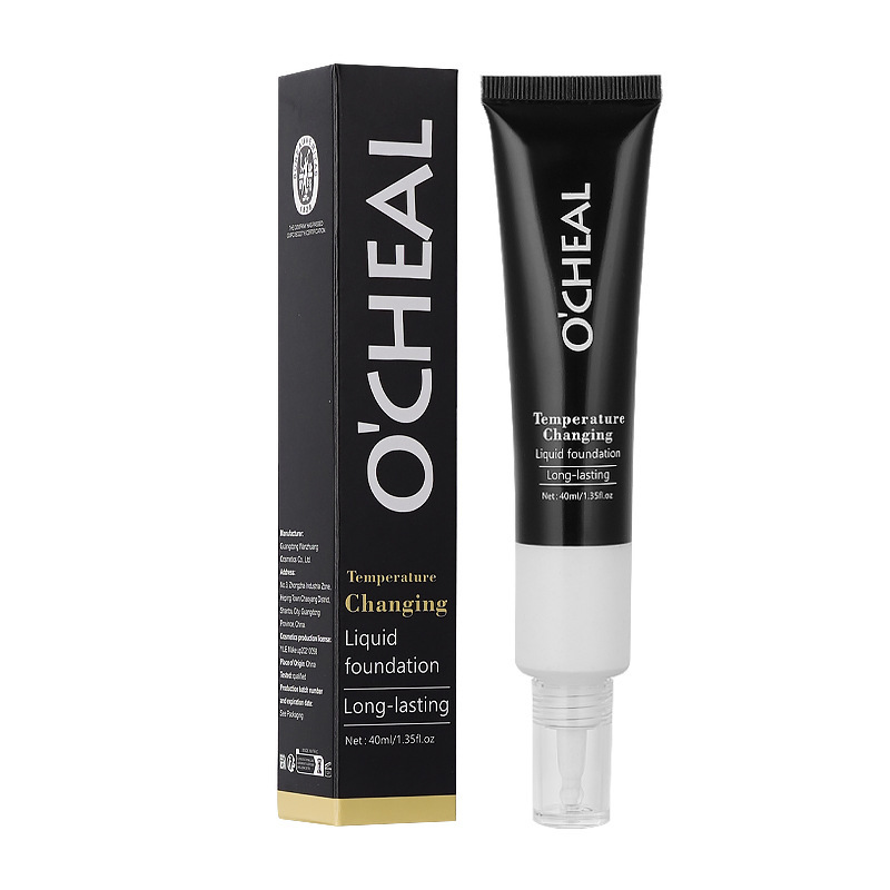 OCHEAL跨境温变粉底液遮瑕持久不脱妆保湿水润提亮变色遮瑕液40ml|undefined
