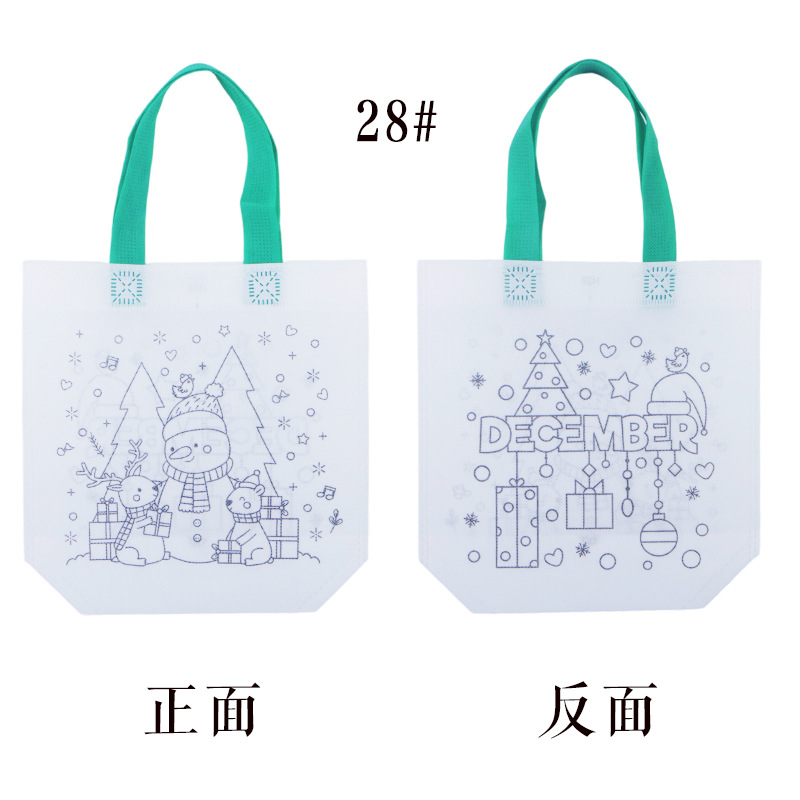 Bolsa de fiesta infantil para colorear – bolsa de regalo de tela no tejida con diseño de graffiti DIY