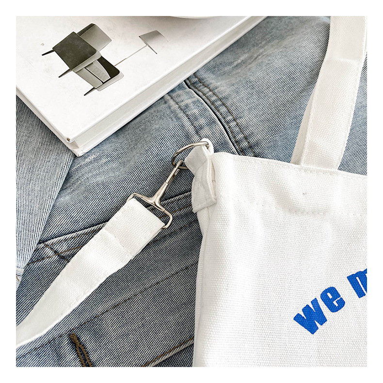 New fashionable and cute canvas bag, simple and large-capacity tote bag, casual and versatile single-shoulder crossbody bag, Douyin consignment undefined