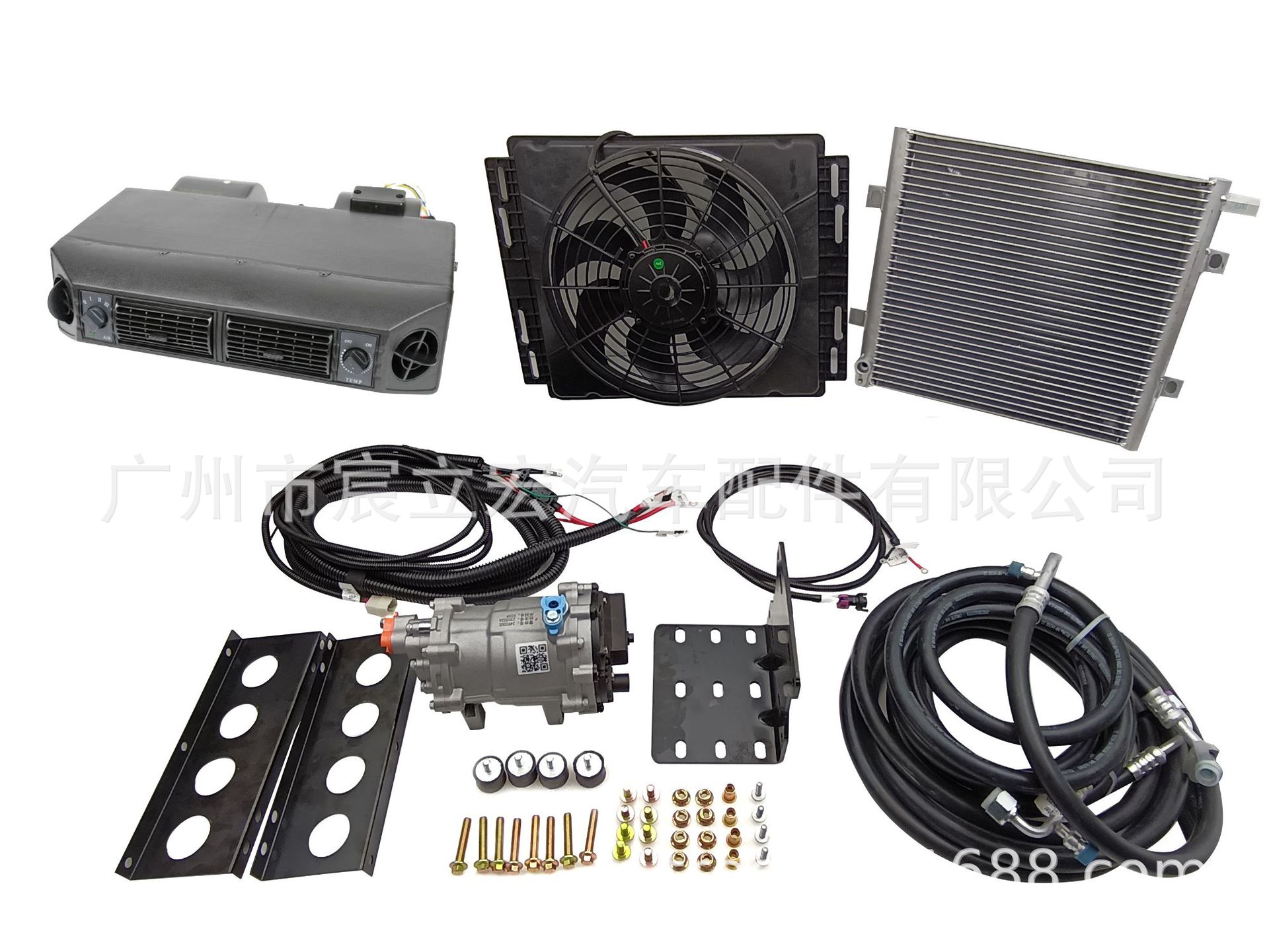 12V 24V aire acondicionado eléctrico kit de coche de negocios RV furgoneta coche coche modificado aire acondicionado de estacionamiento kit de aire acondicionado image 9