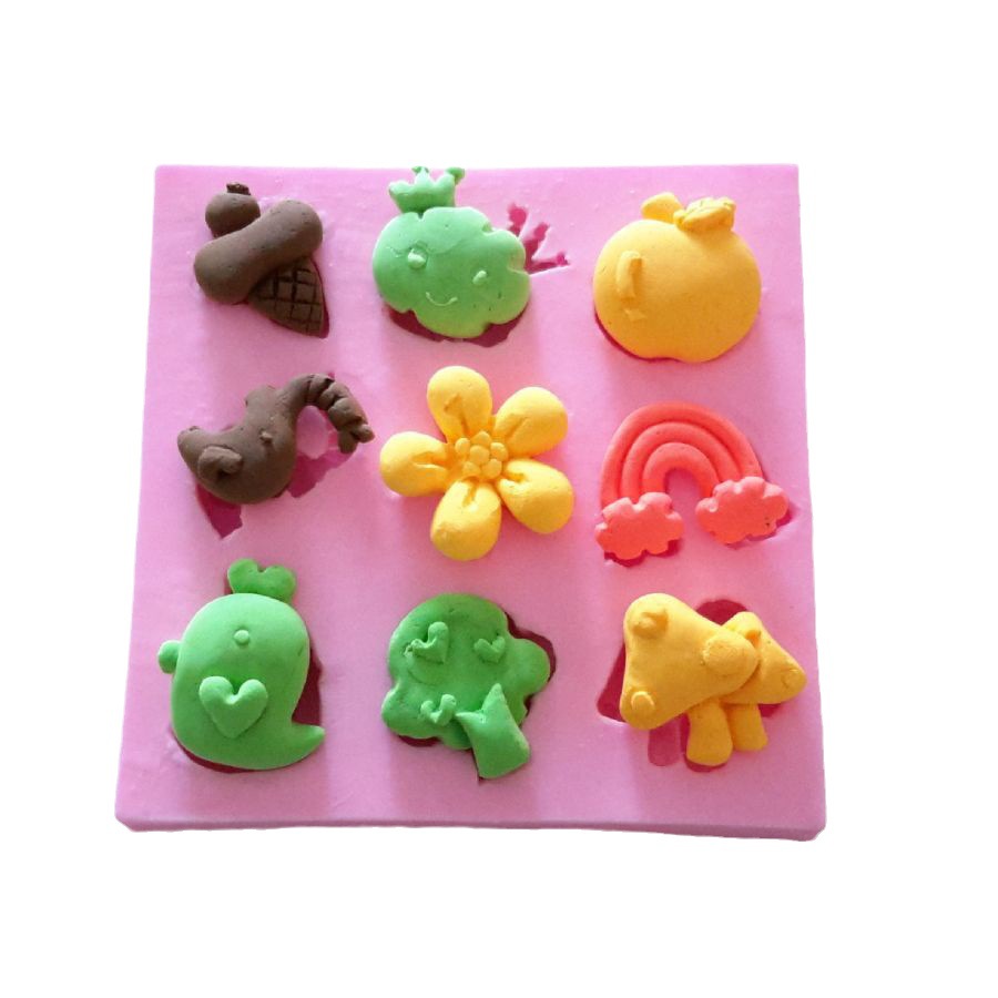 Postre cono y niños fondant cake molde fábrica directa de silicona jabón hecho a mano pastelería herramientas para hornear