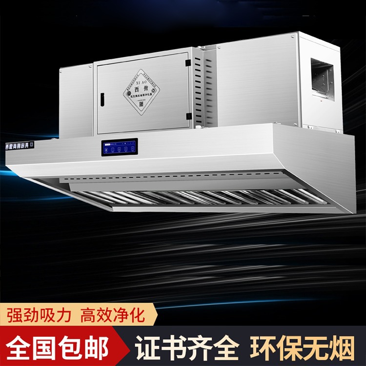 油烟净化一体机商用饭店厨房大吸力低空排放净化器餐饮抽烟机