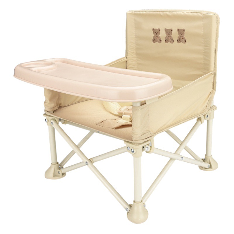 Ins New Large Korean Style Embroidered Bear Kidsren's Dining Chair Baby Chair Kidsren's Beach Chair Multi-Functional Baby Chair