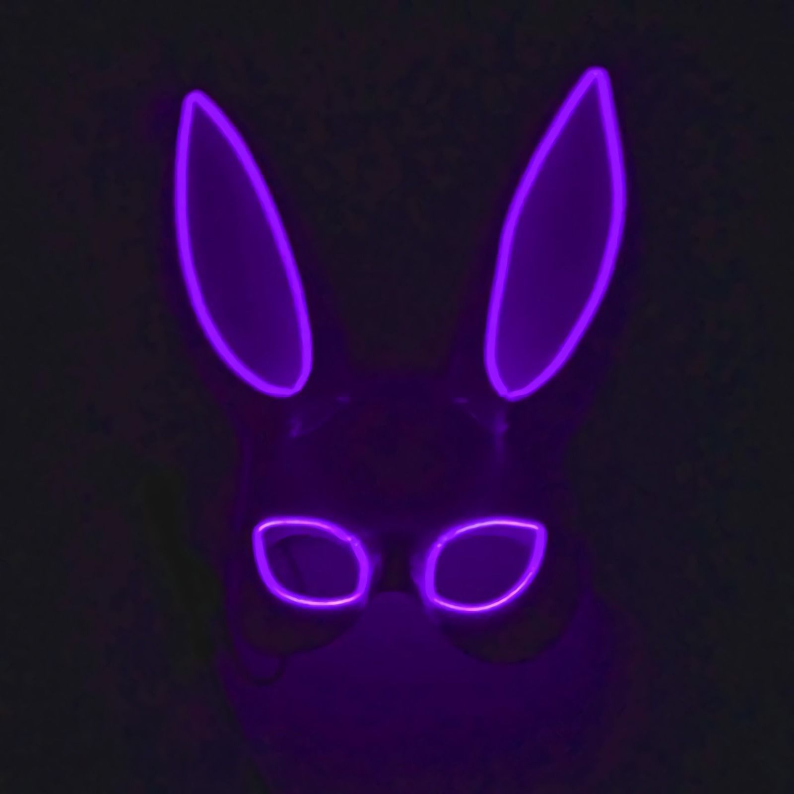 LED Bunny Girl Bar Show Bungee media cara máscara de conejo mascarada LED Halloween accesorios luminosos