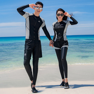South Korea Dongdaemun large size couple diving suit split long sleeve sunscreen swimsuit sports trousers wholesale cross-border swimsuit
