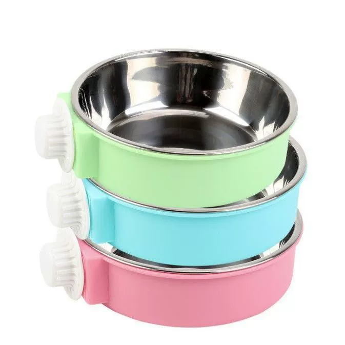 Трансграничная миска для домашних животных Amazon Pet Bowl подвешенная миска для кошек из нержавеющей стали, миска для корма, антидетонационный забор, фиксированный