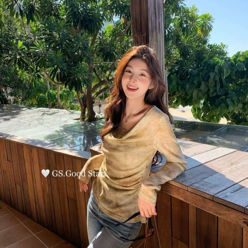 In-Stock Lace Patchwork Long-Sleeve Cowl Neck T-Shirt Top, Slim Fit, Elegant, Lightweight, Wholesale for Foreign Trade, Dropshipping Available In-Stock Lace Patchwork Long-Sleeve Cowl Neck T-Shirt Top, Slim Fit, Elegant, Lightweight, Wholesale for Foreign Trade, Dropshipping Available