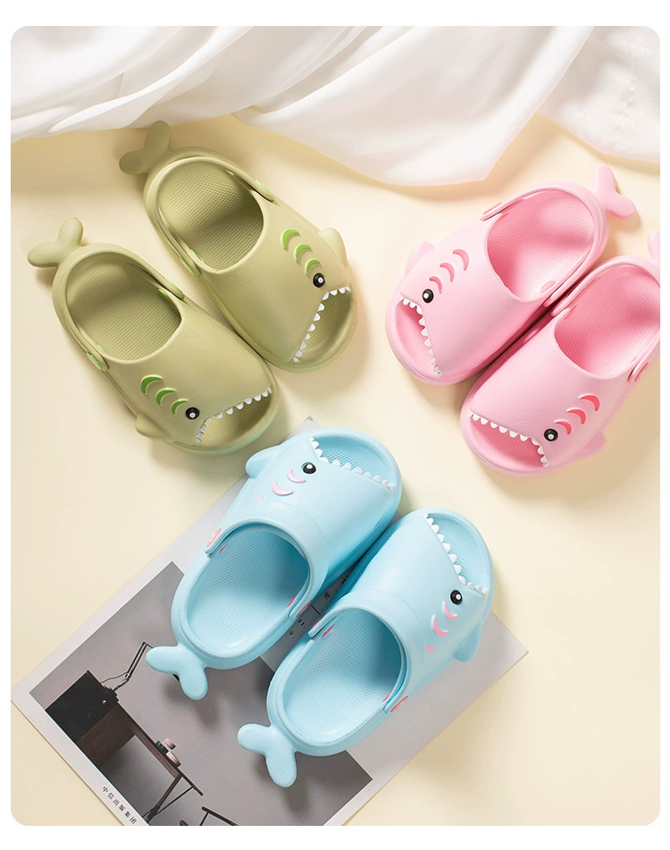 Summer Fashion Fun Shark Slippers Baby Boy Beach Shoes Soft Bottom Non-slip Hole Shoes Baby Girls Toddler Shoes Kids Sandals Sandal for girl