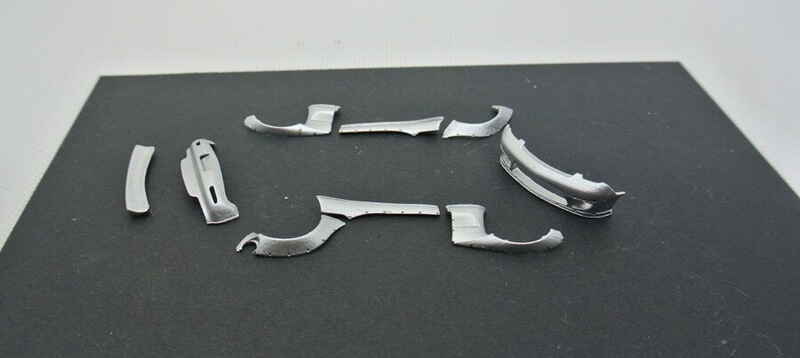1:64 Handmade Rx7 Wide-Body Car Model with Surround Kit, Reflector, Front Spoiler, and Garage Set