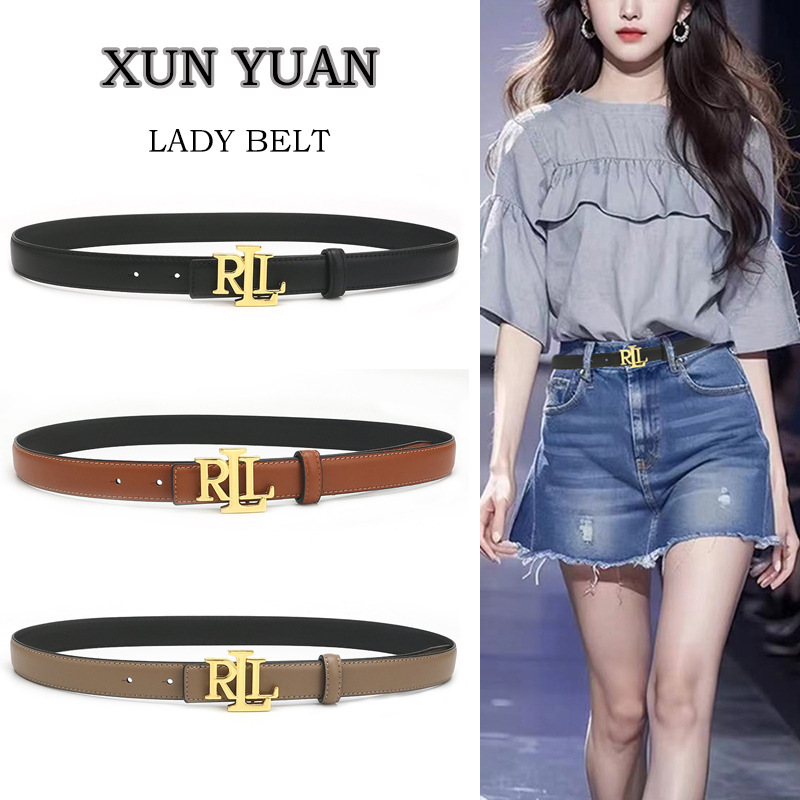 Women's RL Retro Thin Belt Korean Style Decorative Belt with Jeans Shorts Student ins Fashion Popular Versatile