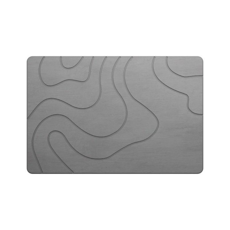 Alfombra de barro de diatomeas, alfombra de suelo de baño, alfombra de pies seca antideslizante, alfombra de inodoro, alfombra de inodoro de entrada, venta en caliente transfronteriza